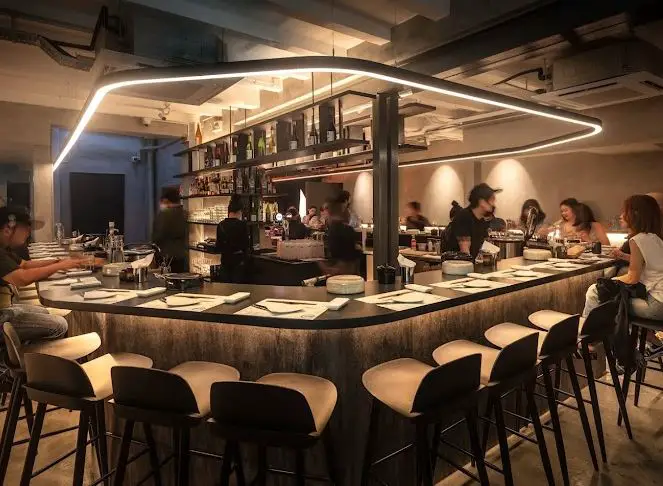 watch the japanese chef in action at this bar seat in rappu handroll bar in tanjong pagar