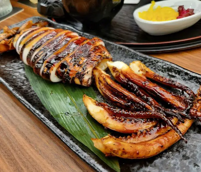 whole grilled squid at aburi en