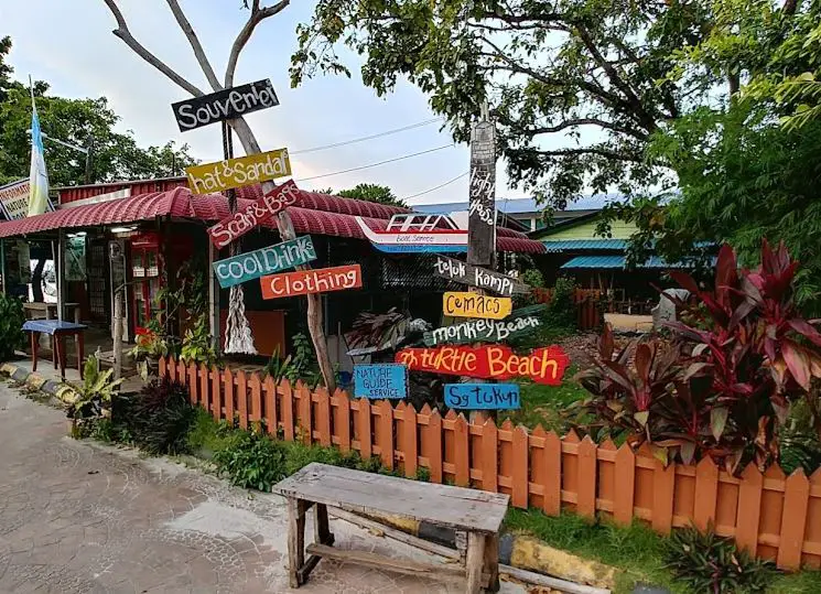 little stores situated near monkey beach