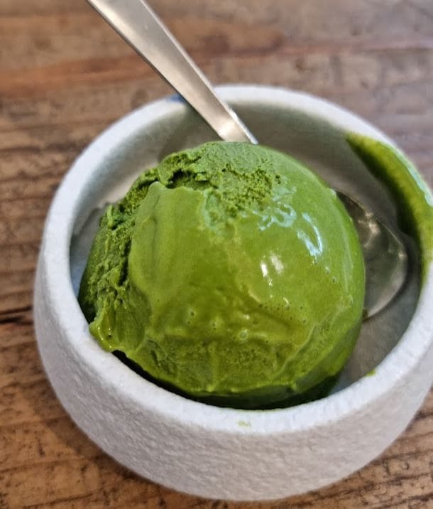 matcha ice cream at hvala craig