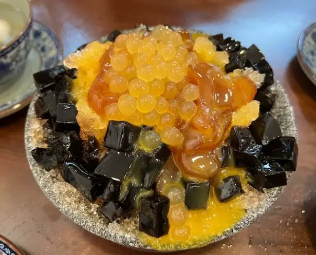 signature dish of darkness dessert the mango sago