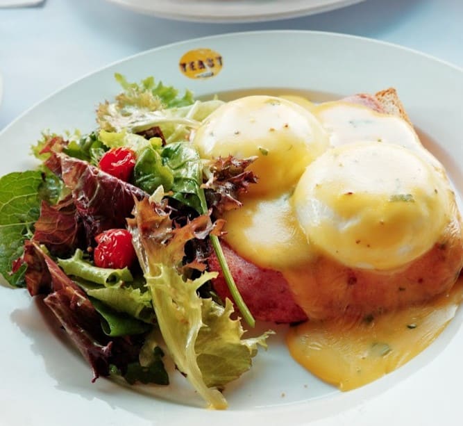 breakfast salad and ham by Yeast Bistronomy bangsar cafe