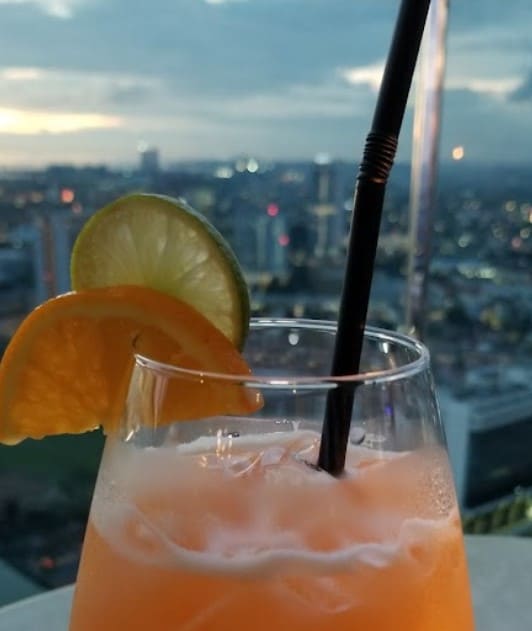 drinks from Pampas Sky Dining Steakhouse