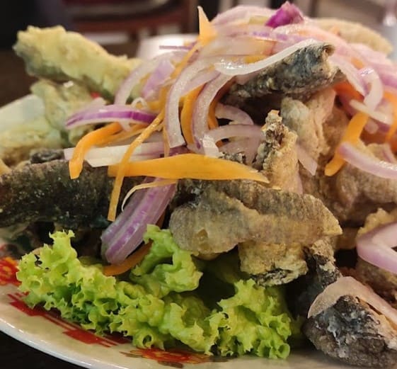 fish skin salad from Cafe Miss Fafa