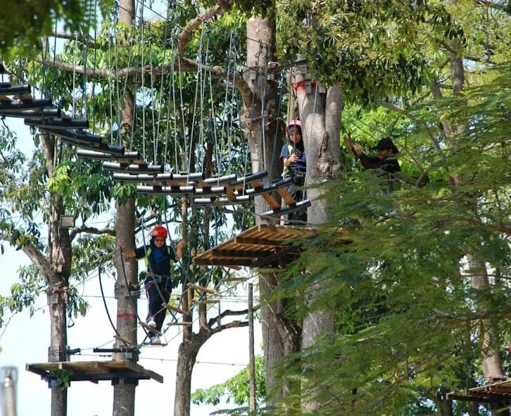 playing challenge at Serama Adventure Park Melaka