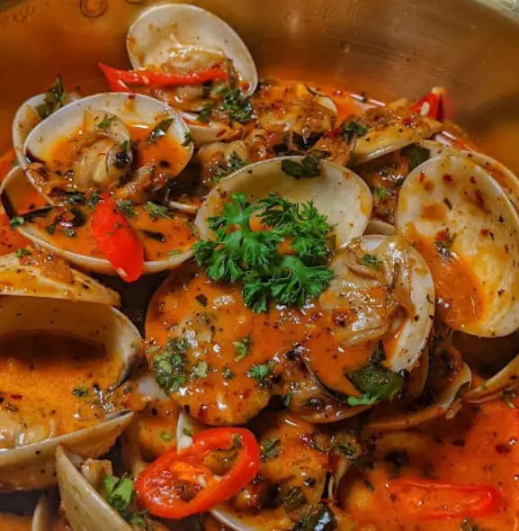 spicy clams at JIBRIL SS15