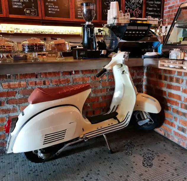 bike inside Rekindle cafe at pj