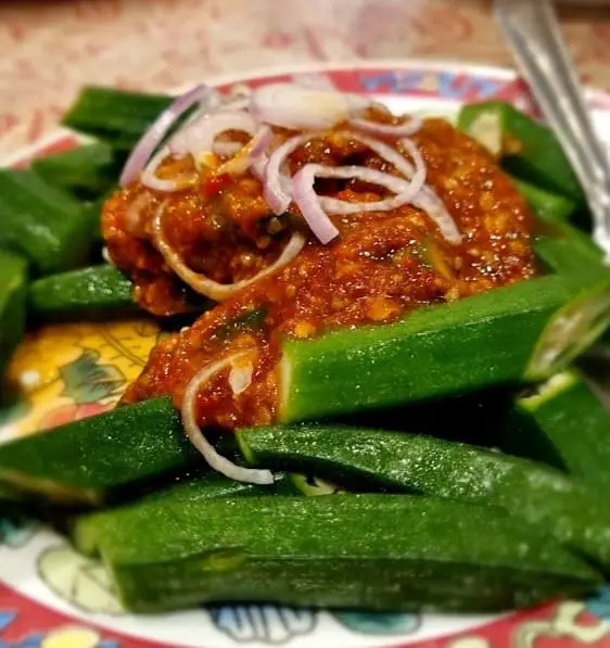 blanched okra with sambal from Nyonya Lin's Kitchen by Baba Ricky