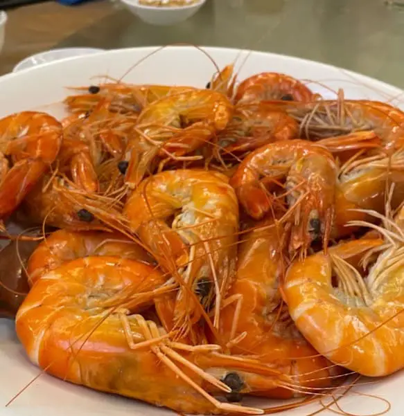 boiled prawns from Unique Seafood