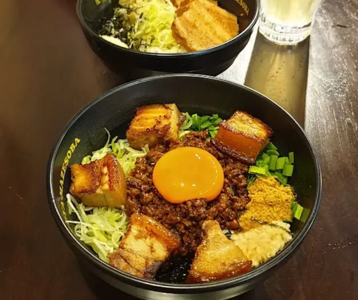 bowl of bibimbap from menya hanabi ss15 japanese food restaurant