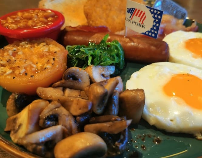 breakfast toast and mushroom from Three Little Pigs & The Big Bad Wolf