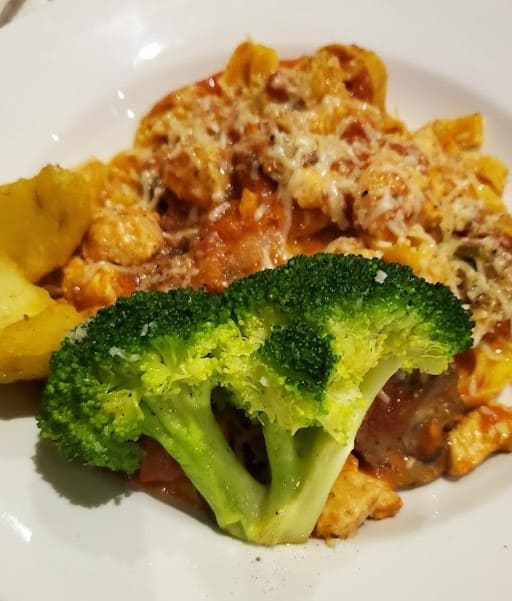 broccoli and pasta from Posticino italian restaurant