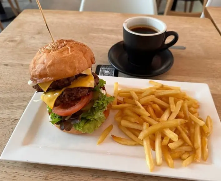 burger and fries from Cafe Tujoh at pj