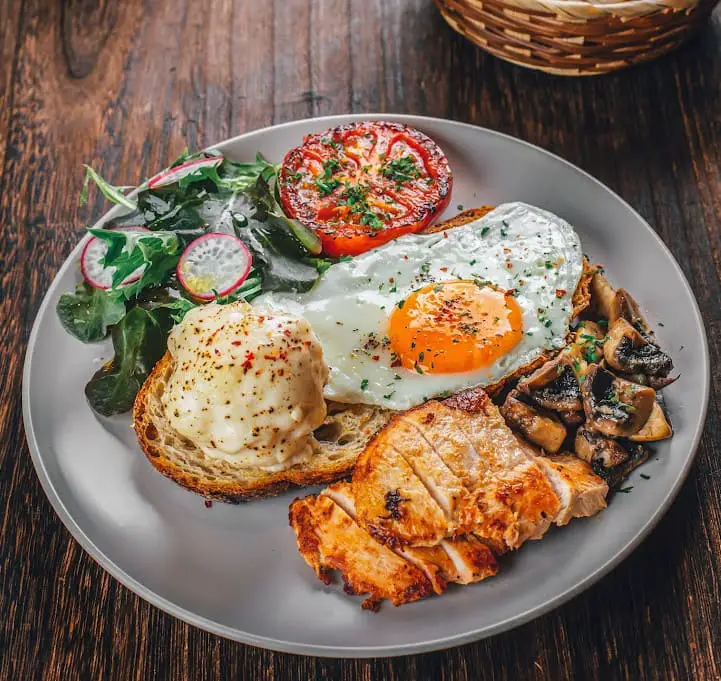 chicken chop and toast from Belly and the Chef Cafe