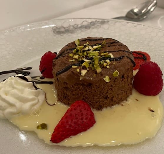 creamy chocolate cake served at Biagio Ristorante toronto