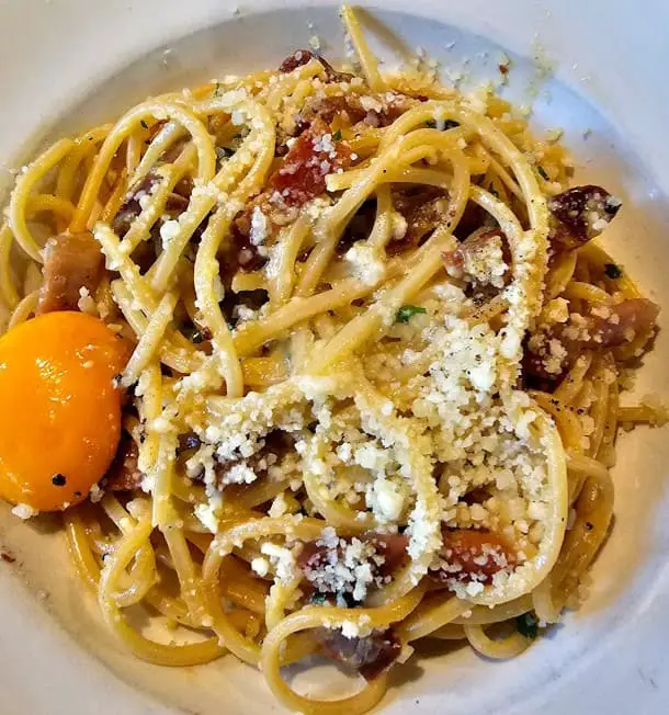 dry carbonara from Trattoria Mercatto italian food toronto