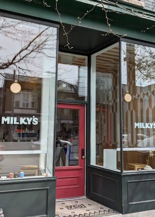 entrance of Milky's cafe