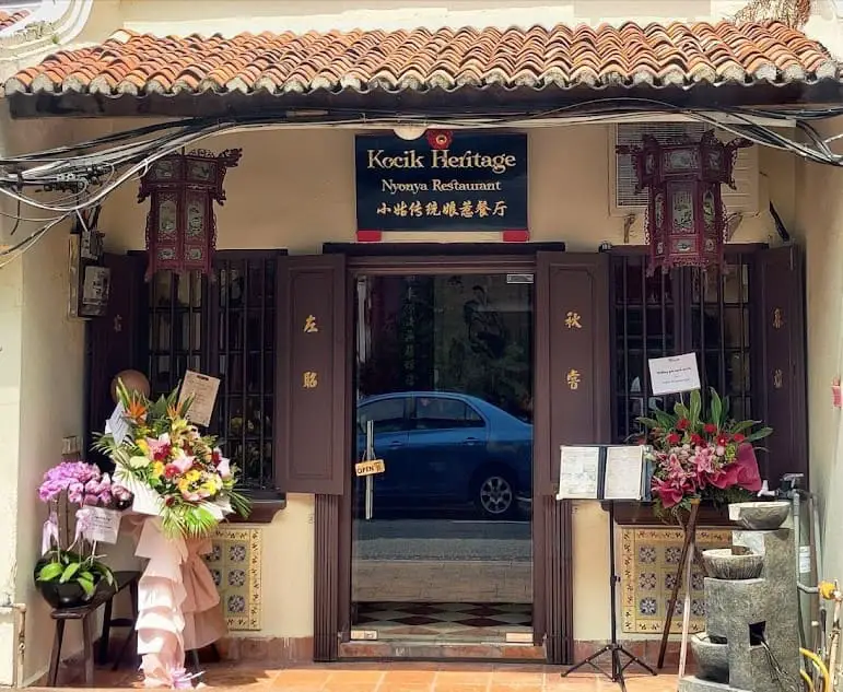 facade of KOCIK HERITAGE NYONYA RESTAURANT in melaka