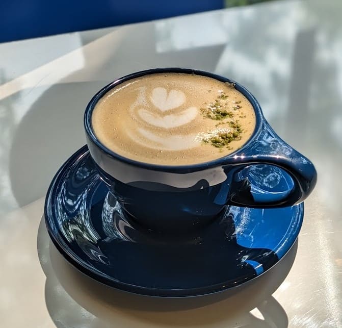 famous pistachio latte at Buno Coffee toronto