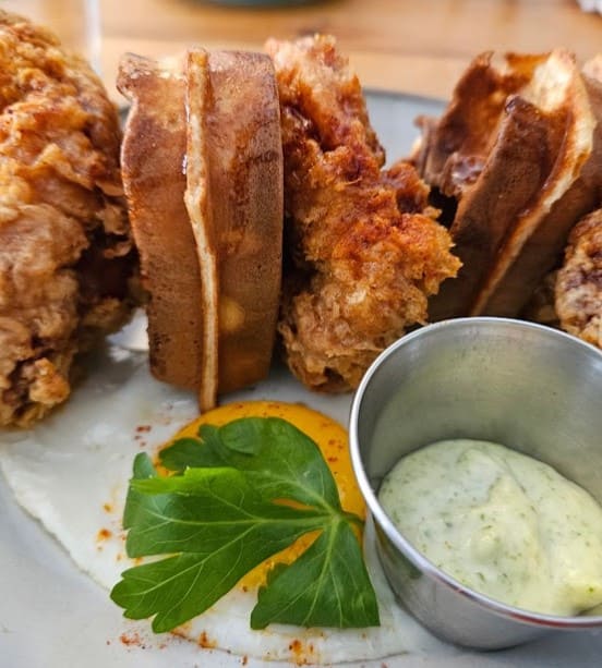 fried chicken bread at Milligram - Coffee & Eatery at pj