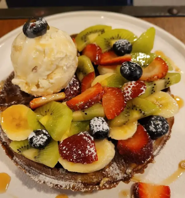 fruit waffle from Otherwise Cafe