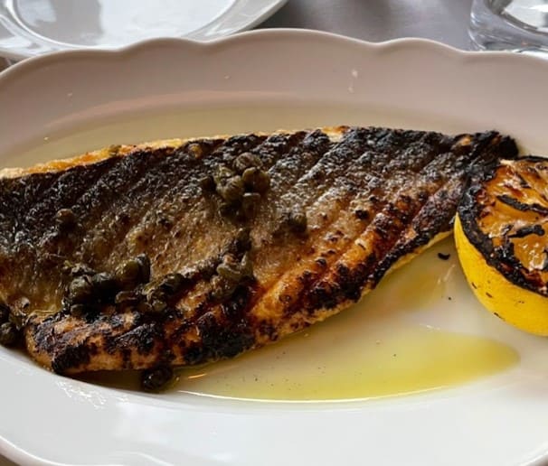 grilled seabass and lemon from Figo Toronto