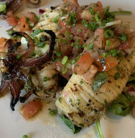 grilled seafood served at Jac's Bistro in oakville