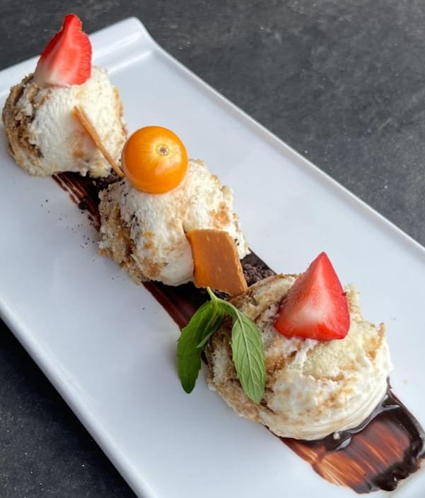 italian dessert from Pulcinella italian restaurant etobicoke