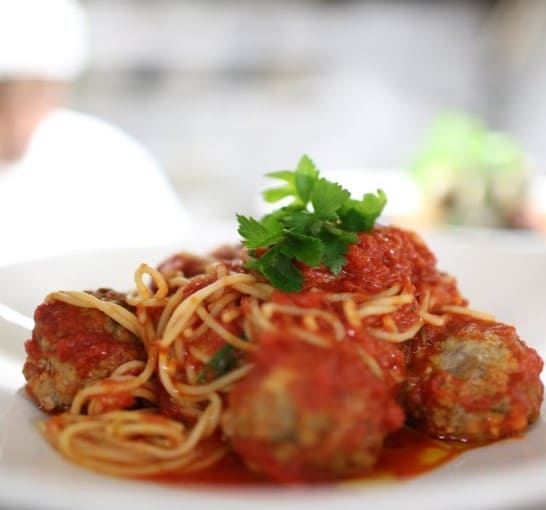 meatball pasta from Piazza Bistro