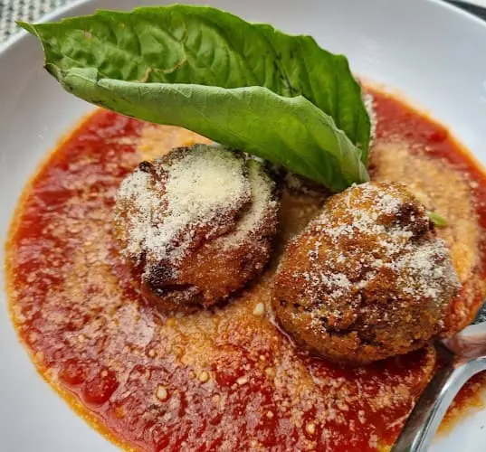 meatballs from La Vecchia Restaurant Lakeshore