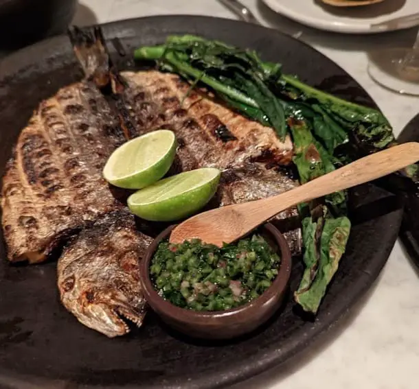mexican style grilled fish in Quetzal
