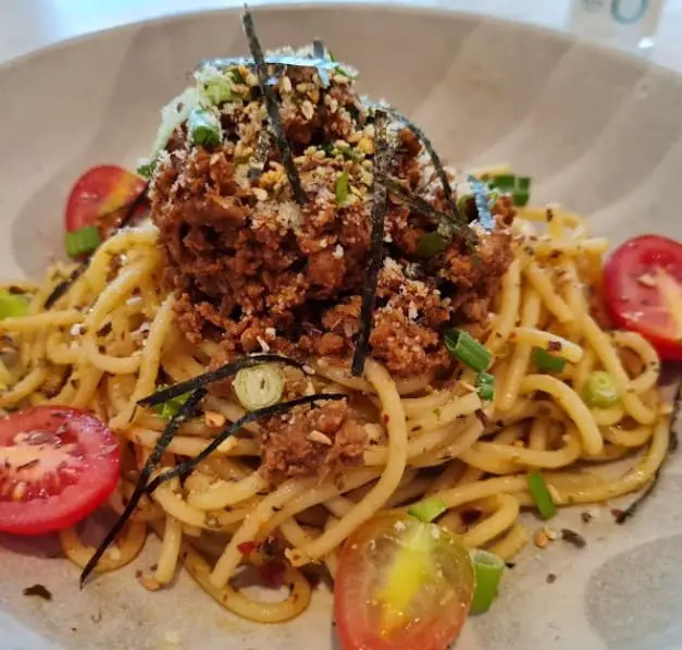 minced meat pasta at W Cafe & Dining