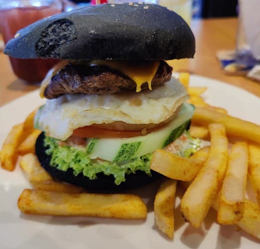 mini charcoal bun burger from uncle don melaka