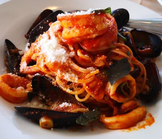 mussel pasta from Pasquale's Trattoria