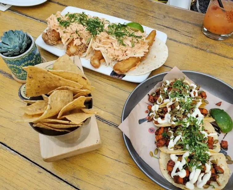 nachos and other mexican food from El Catrin Destileria toronto