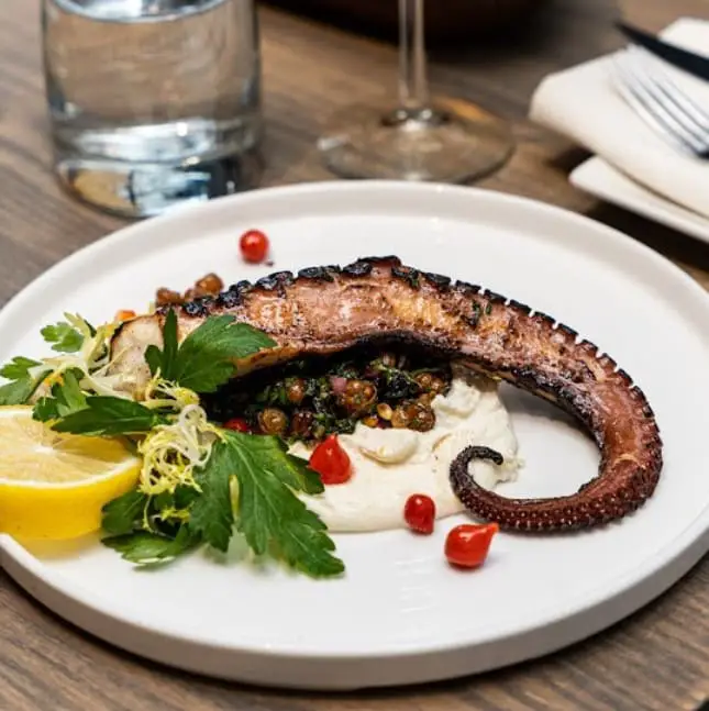 octopus leg at La Vecchia Restaurant Lakeshore