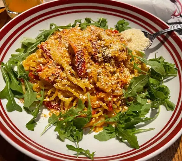 pasta and arugula from Scaddabush Italian Kitchen & Bar Front Street
