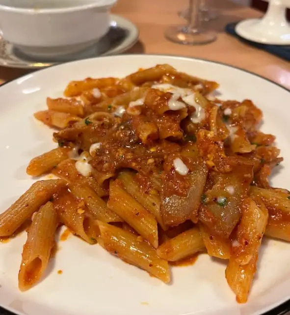 penne served at Vary Pasta western food pj