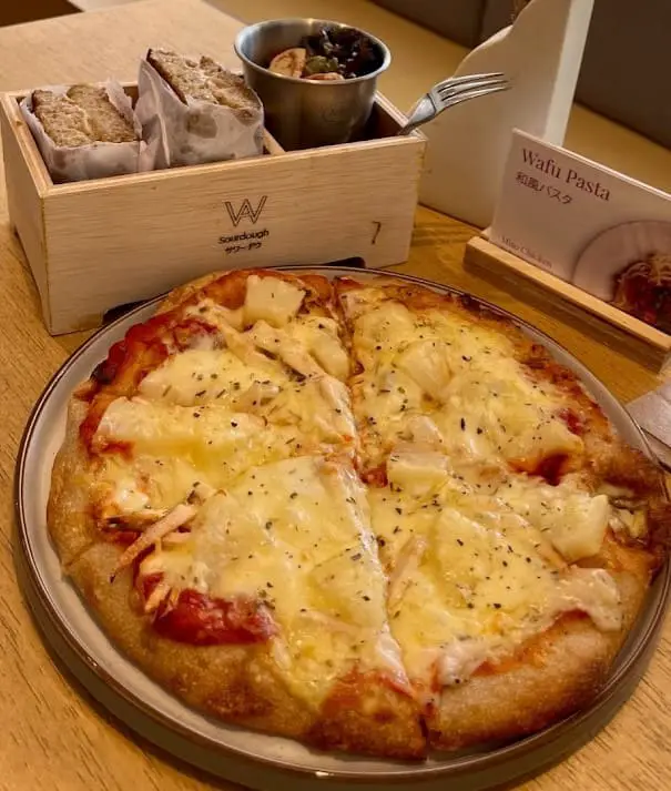 pizza from W Cafe & Dining