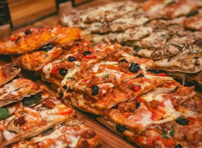 pizza slices from Sud Forno italian restaurant toronto