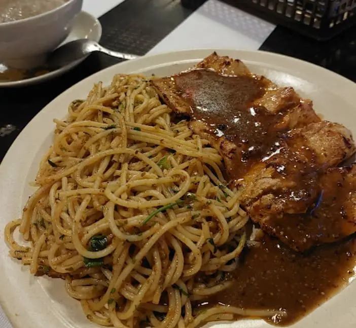 pork chop pasta at Vary Pasta