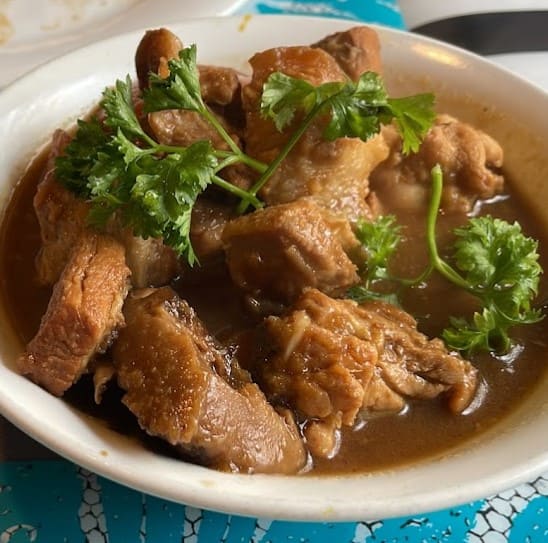 pork pong teh with coriander at SamFu Restaurant