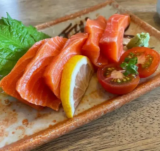 sashimi and cherry tomato from Nippori Cafe