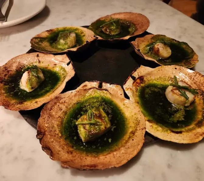 scallop dish from Quetzal mexican restaurant in toronto