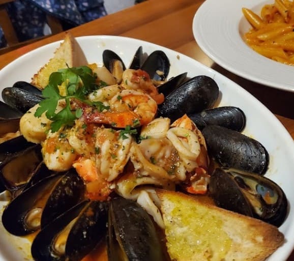 seafood on a plate italian style from The Grand Chalet & Tony Spiducci Ristorante