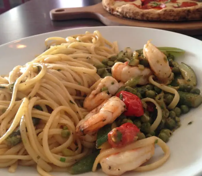 seafood pasta at Sasso Pizza Market & Bar