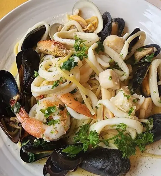 seafood pasta from La Veranda Osteria