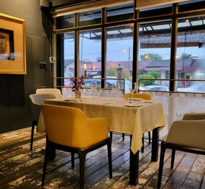 seating inside a'Roma dinings with a view