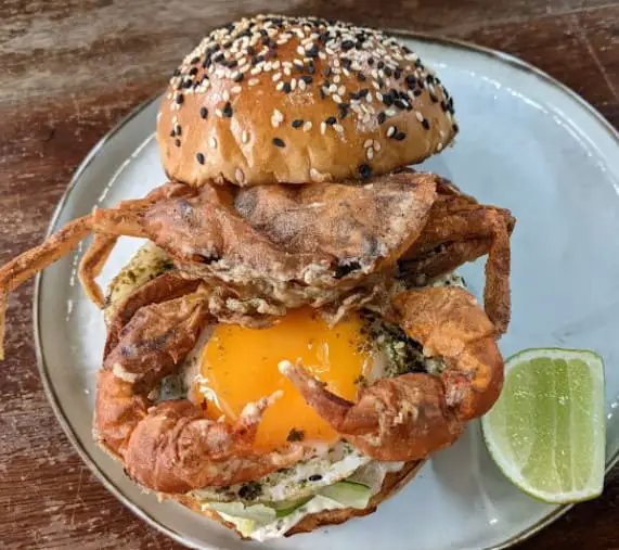 softshell crab burger from VCR Bangsar