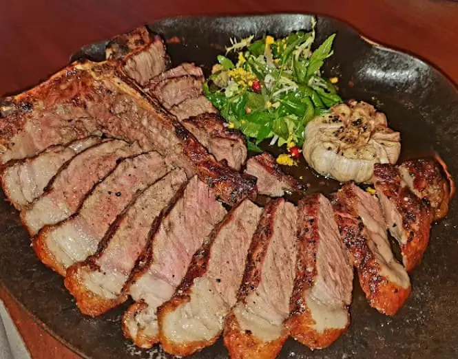steak served at Entier French Dining